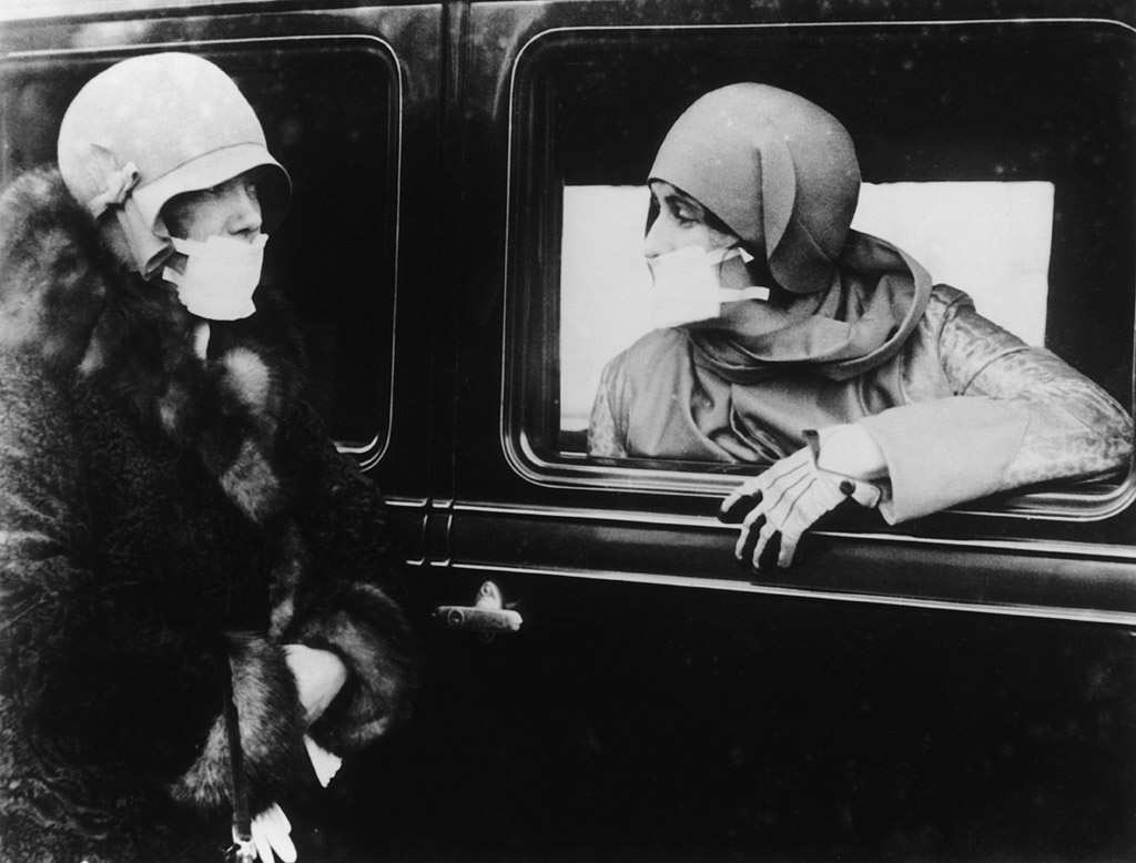 flu mask after war