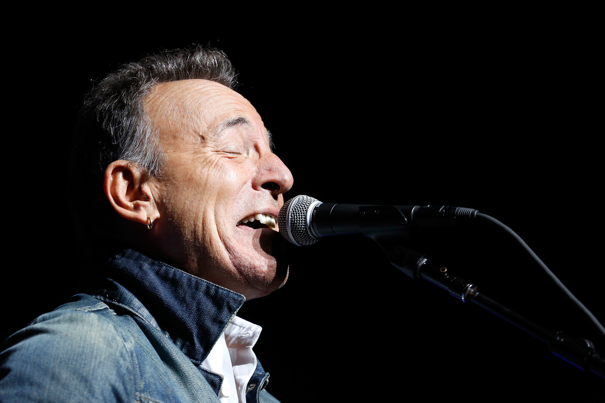 Bruce Springsteen performs on stage at The New York Comedy Festival