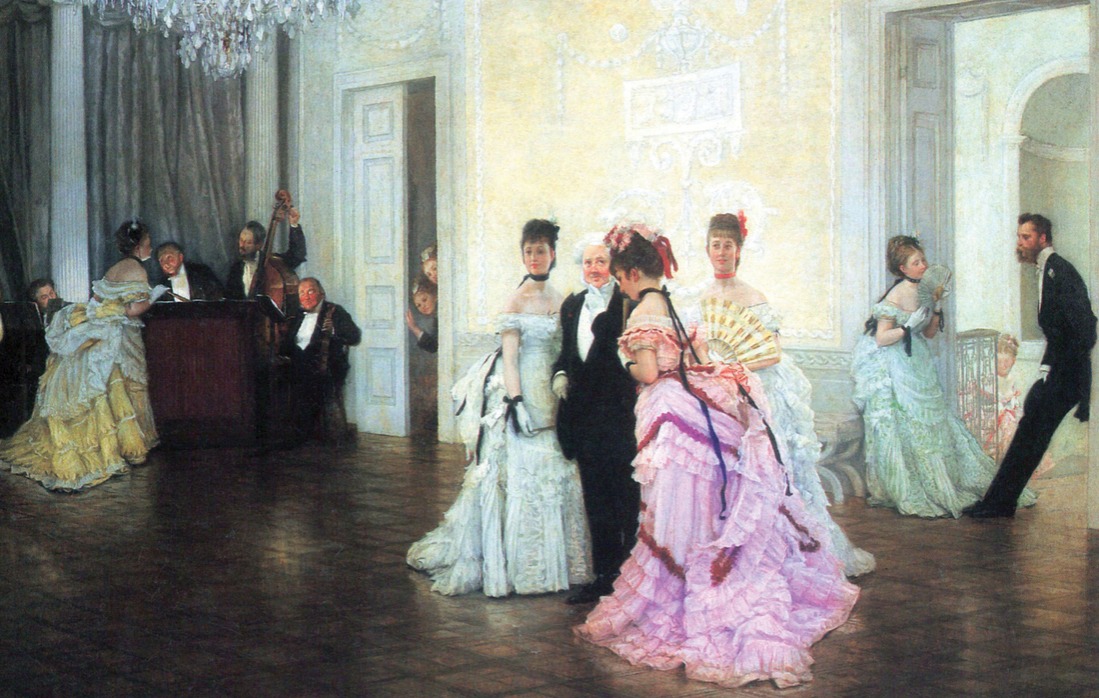 large ballroom 1865. By James Tissot.