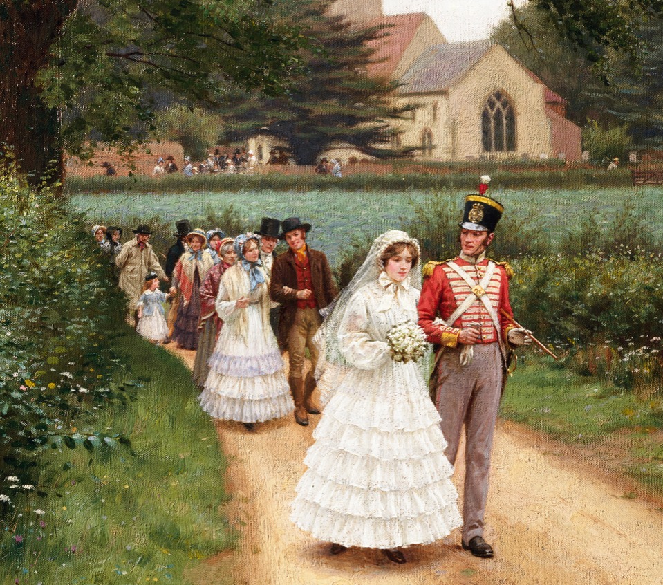 The Wedding March by Edmund Blair Leighton Victorian marriage etiquette