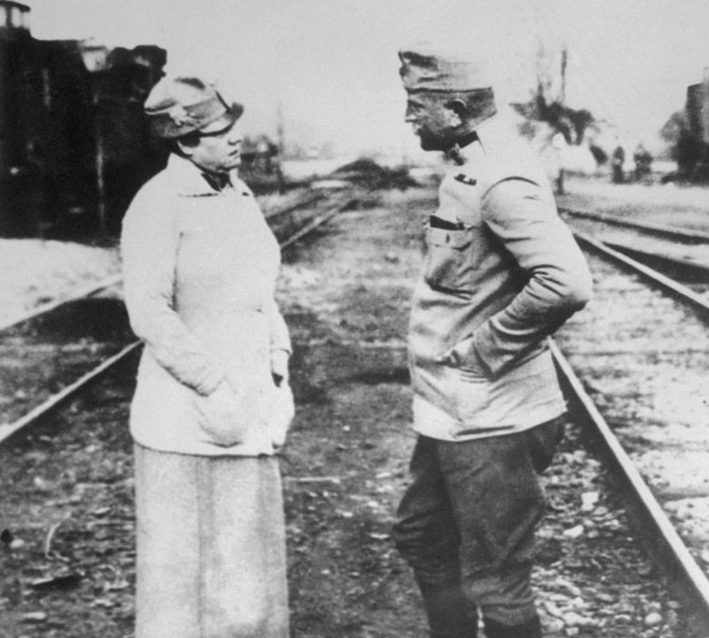 nellie bly in austria interviewing officer