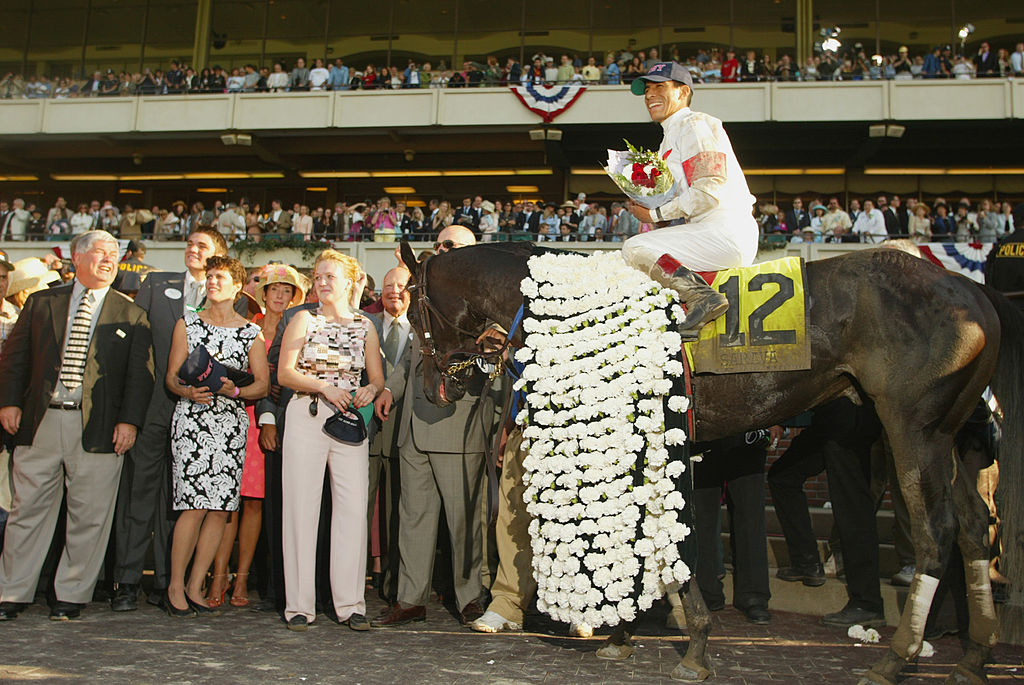The Belmont Stakes Carnation Blanket Weighs 40 Pounds