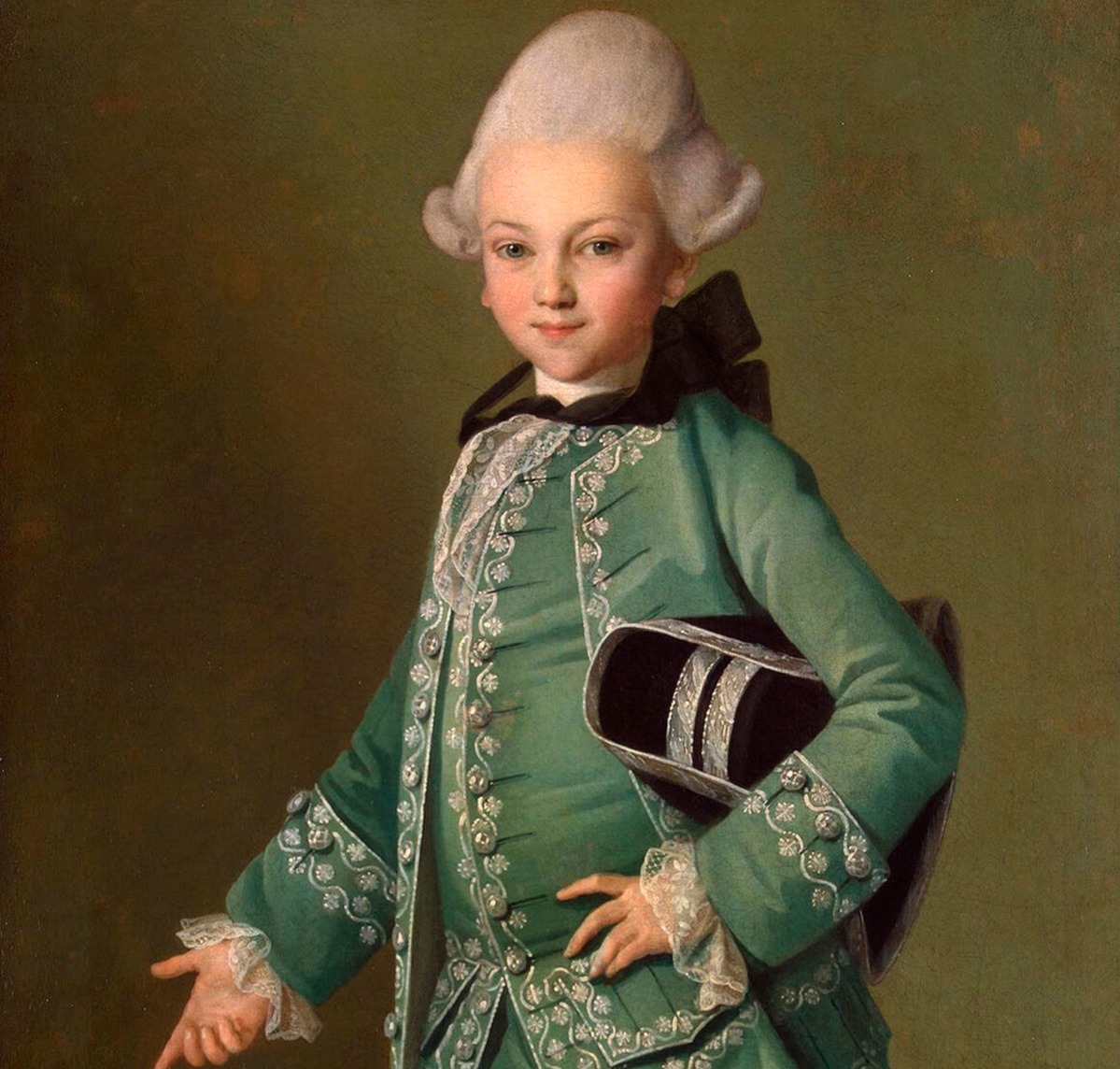 Portrait of Count Alexei Bobrinsky as a Child', 1769. Christineck, Carl Ludwig Johann (1732/3-1792/4). Found in the collection of the State Hermitage, St. Petersburg.