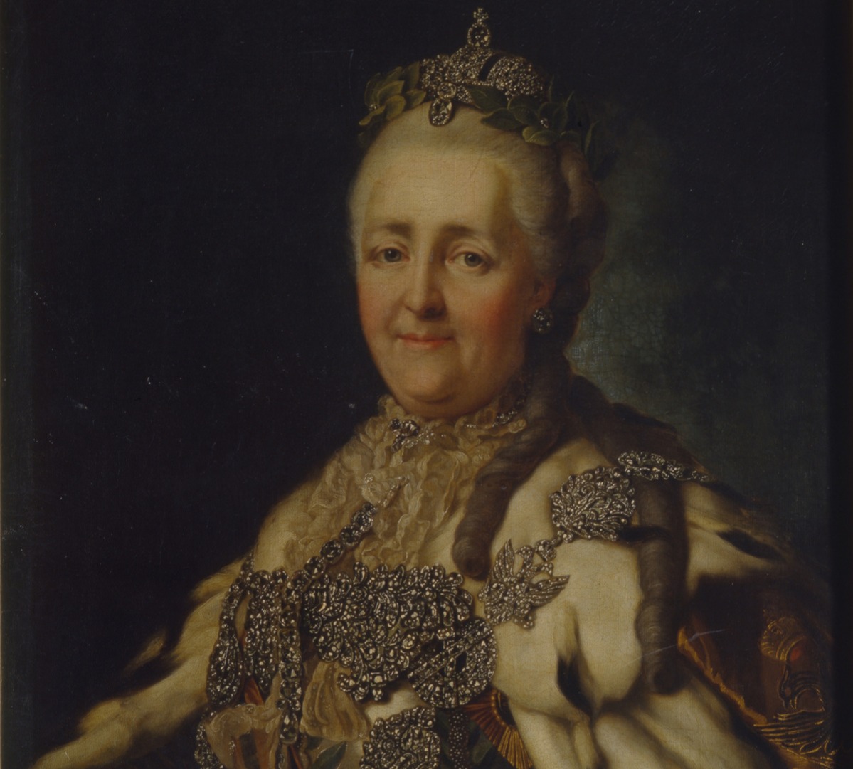 Portrait of Empress Catherine II (1729-1796). Found in the collection of the Regional Art Museum, Vinnytsia.