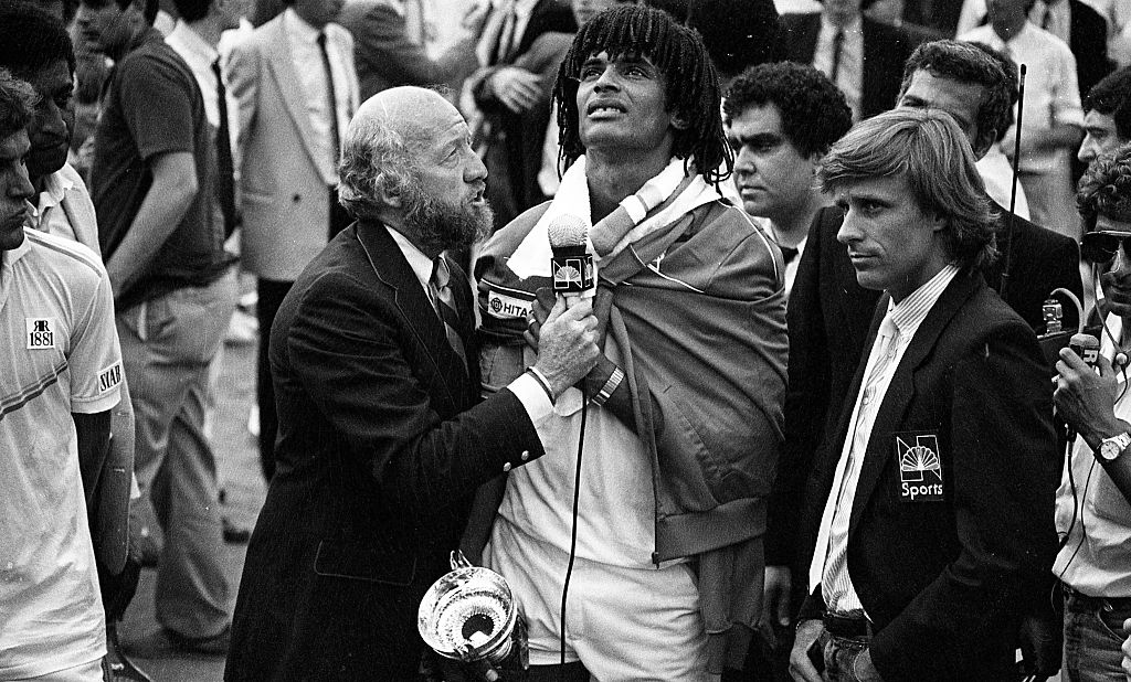 1983: Yannick Noah def. Mats Wilander 6-2, 7-5, 7-6 (3) French open