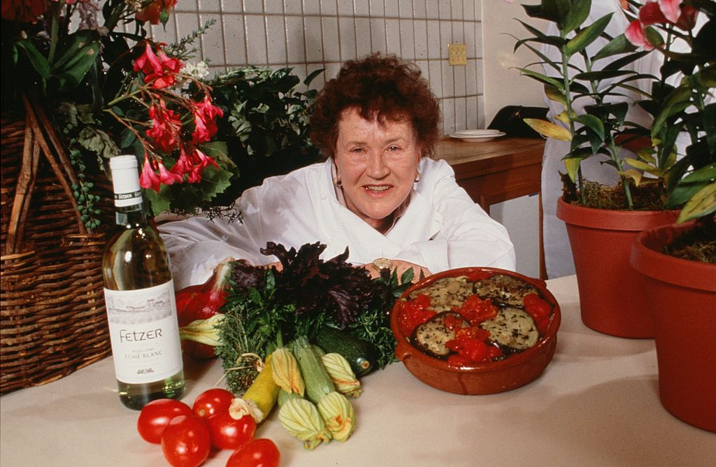 Legendary chef, cookbook author and television star, Julia Child, poses during a 1990 Hopland, California, photo portrait session