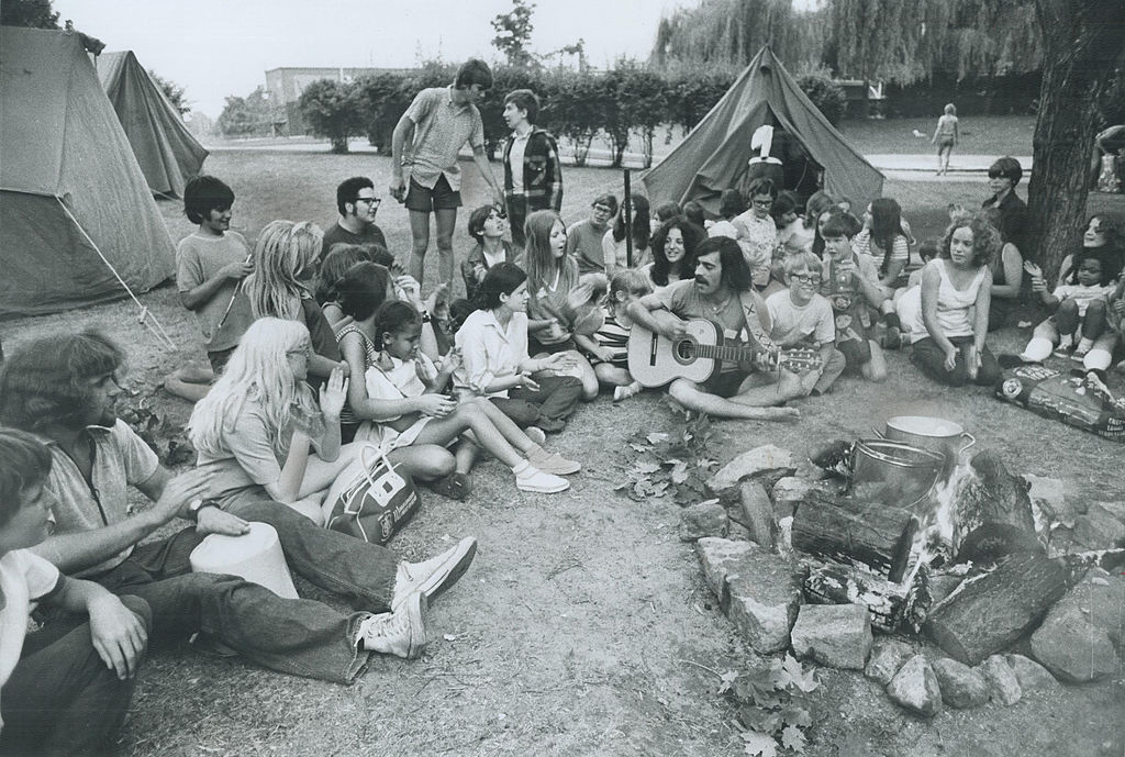 visually impaired children at summer camp