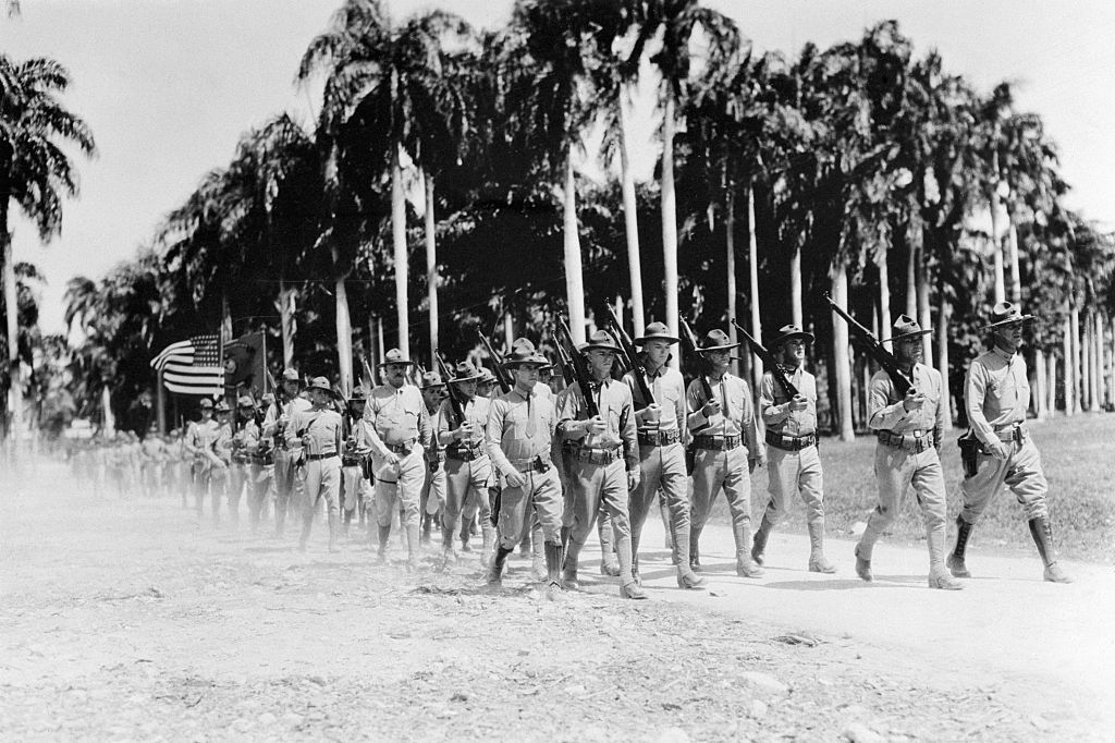 soldiers marching