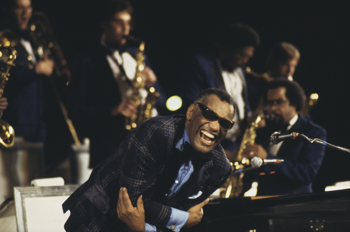 Ray Charles laughing