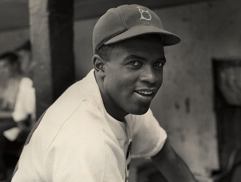jackie robinson in his uniform