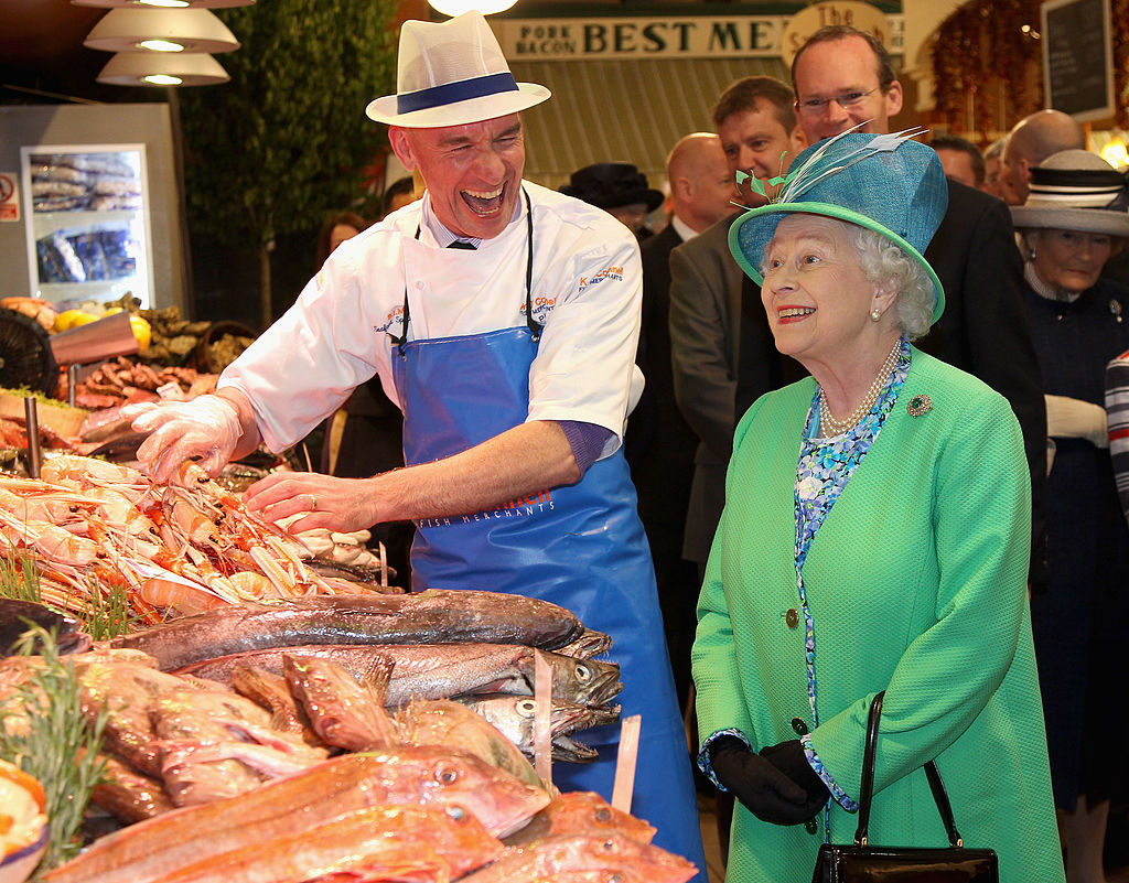 Queen Elizabeth Ll Visiting The English Market