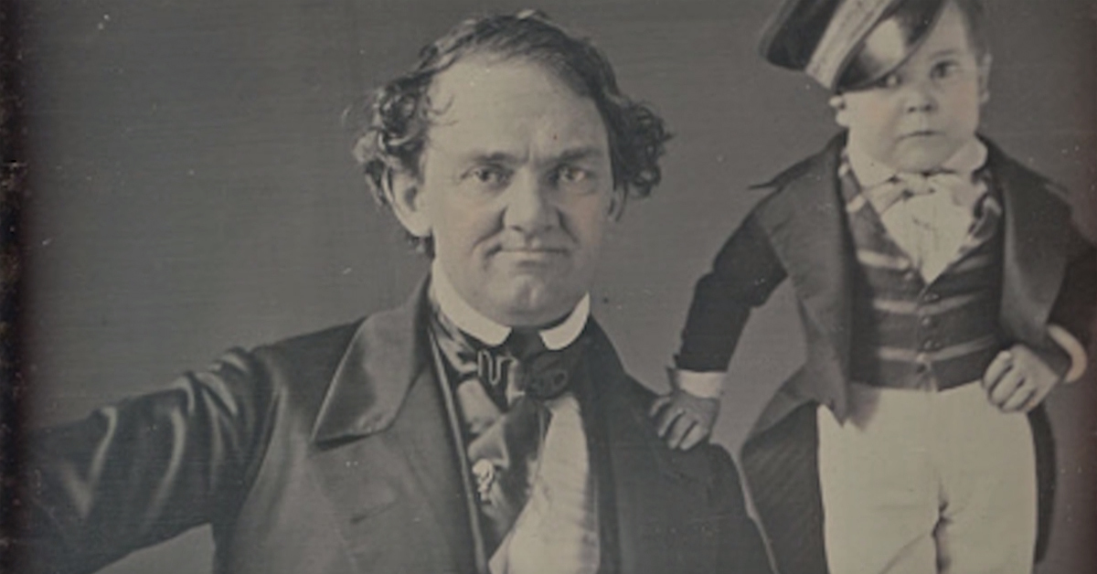 p.t. barnum and general tom thumb portrait