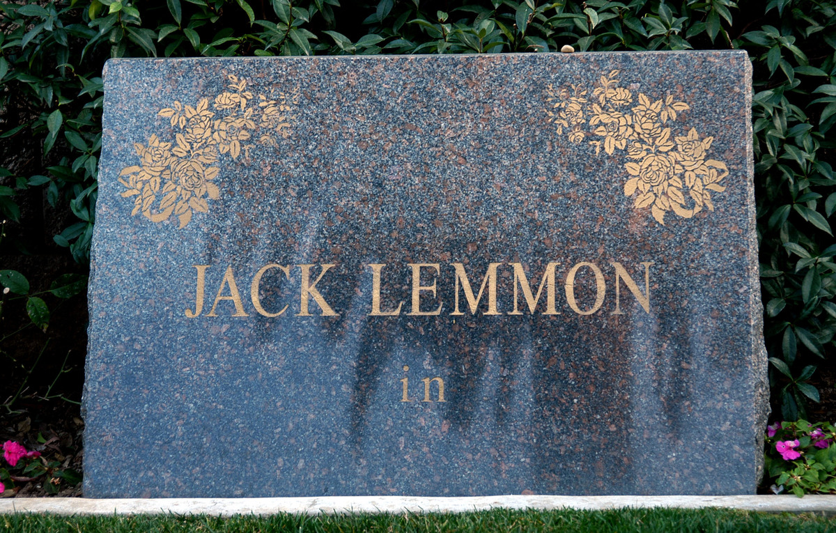 Jack Lemmon's Grave in Westwood Memorial