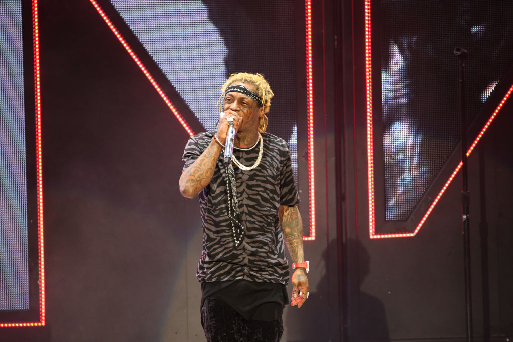 lil wayne on stage at concert-1161078442