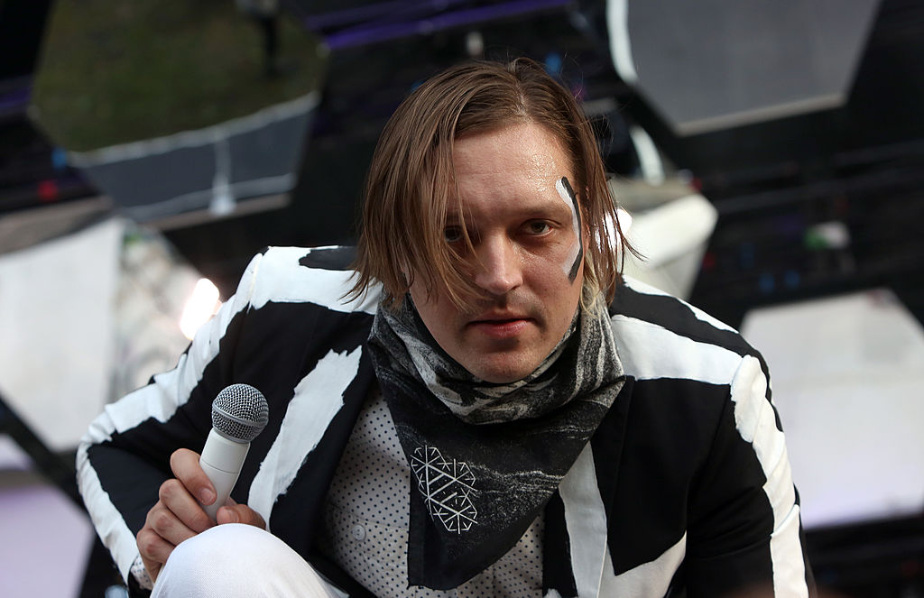 Edwin Farnham 'Win' Butler III of Arcade Fire performs during a concert at Kindl Buehne Wuhlheide