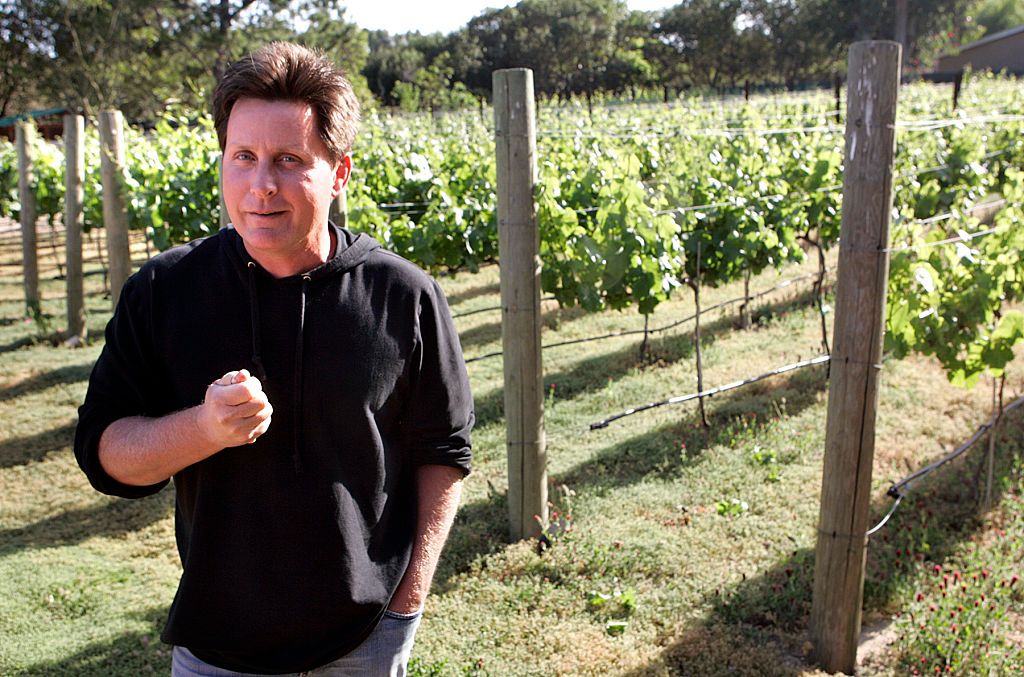 standing in his vineyard