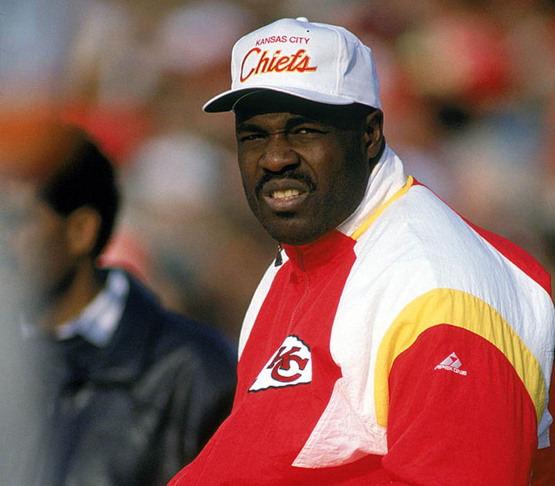 Christian Okoye looking on 
