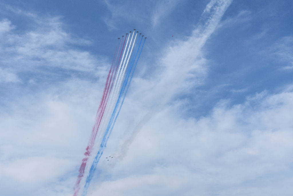 Airplanes flying
