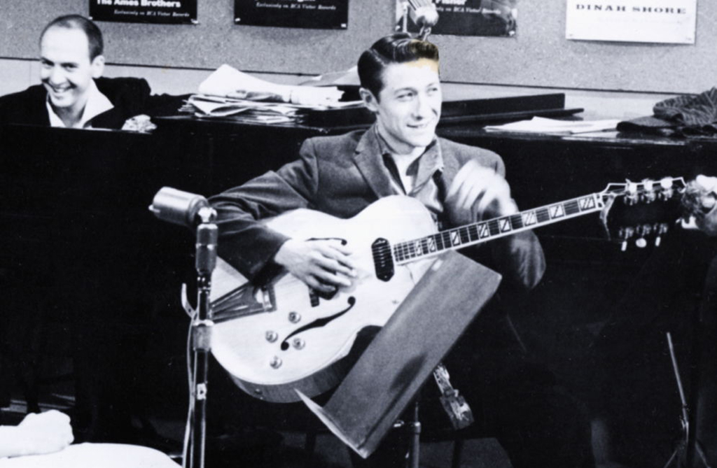 Scotty Moore in the studio