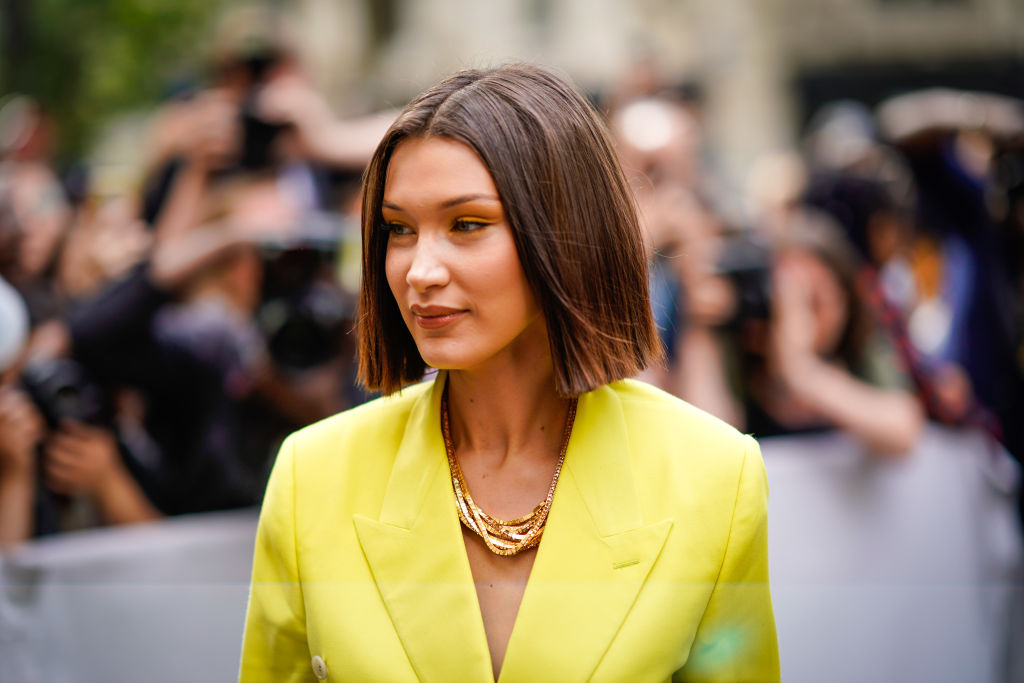 wearing yellow blazer outfit