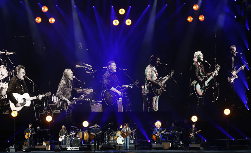 Band playing live in London, England