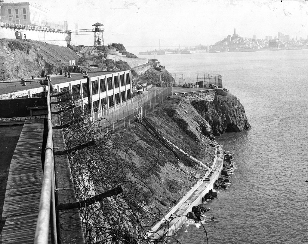 alcatraz prison cells n the shoreline