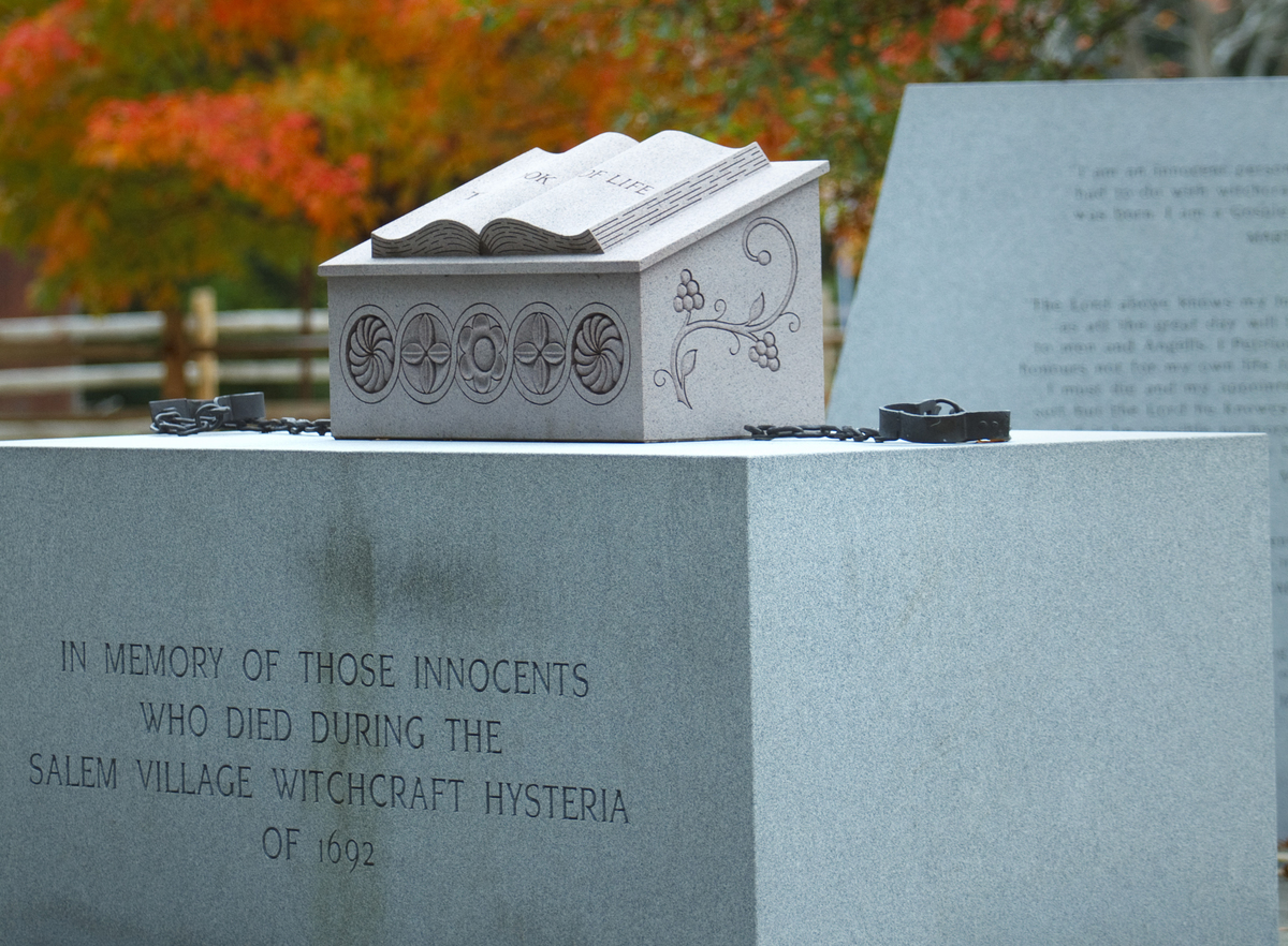 The Danvers Witch Trials Memorial in Danvers, Mass.
