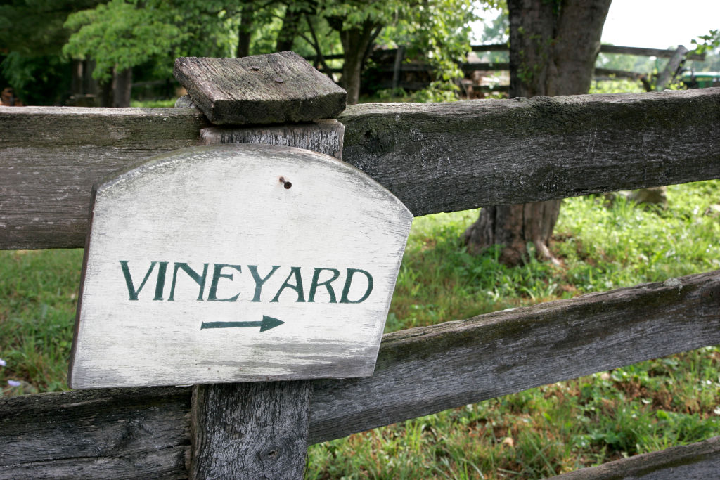 Sign for a winery 