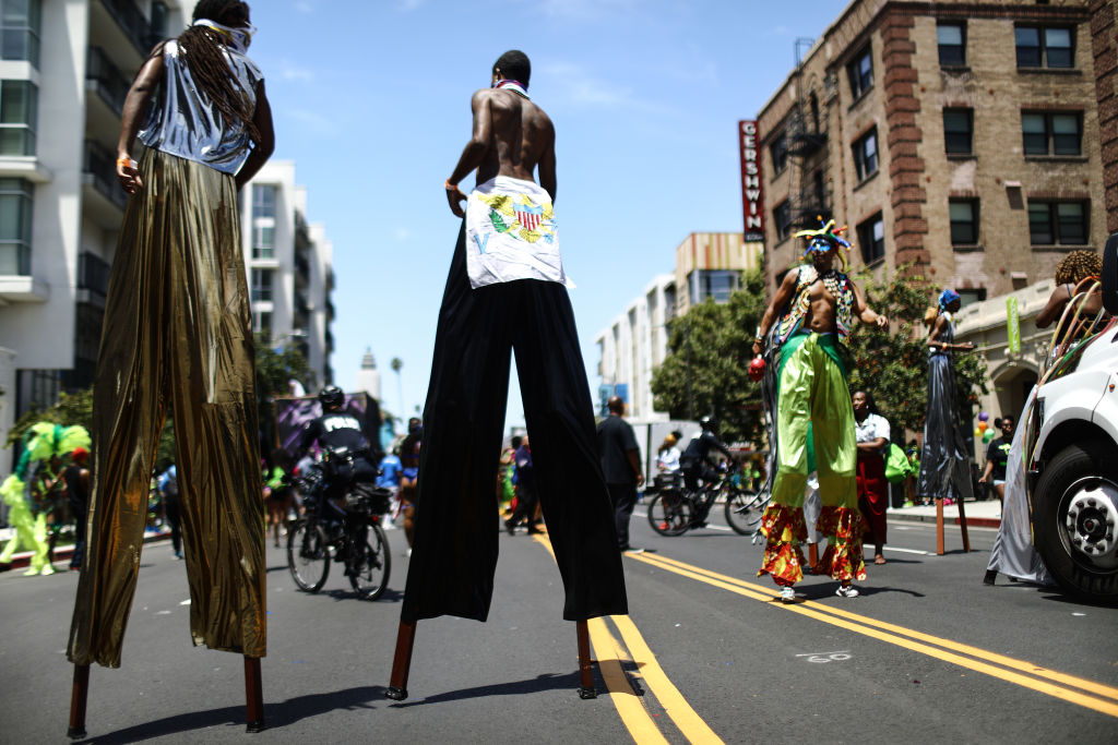 stilt walking