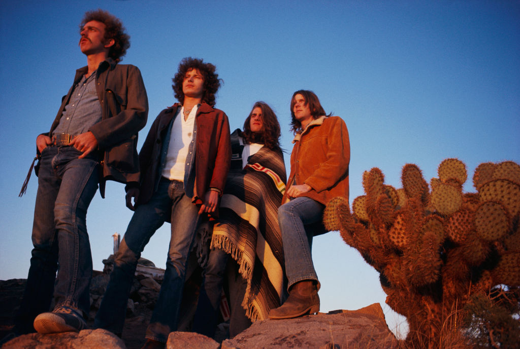 The Eagles posing in the desert