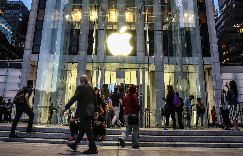 Exterior of Apple store