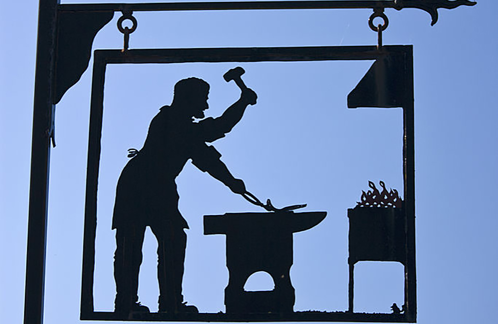 Sign for a blacksmith forge 