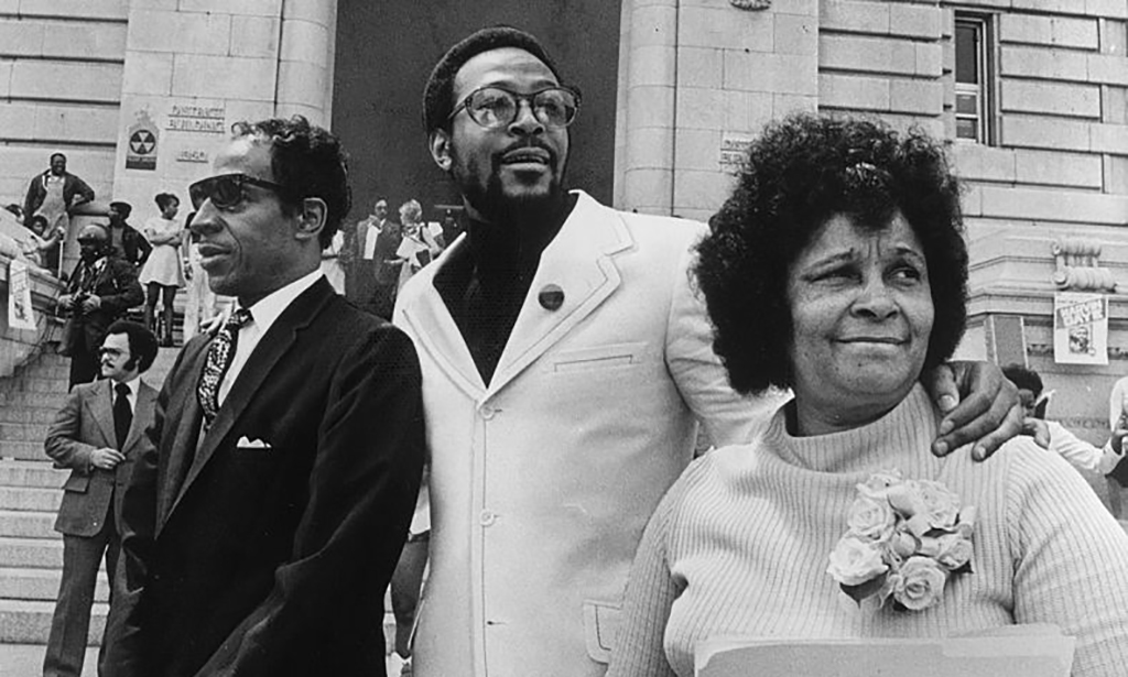 Gaye with his parents