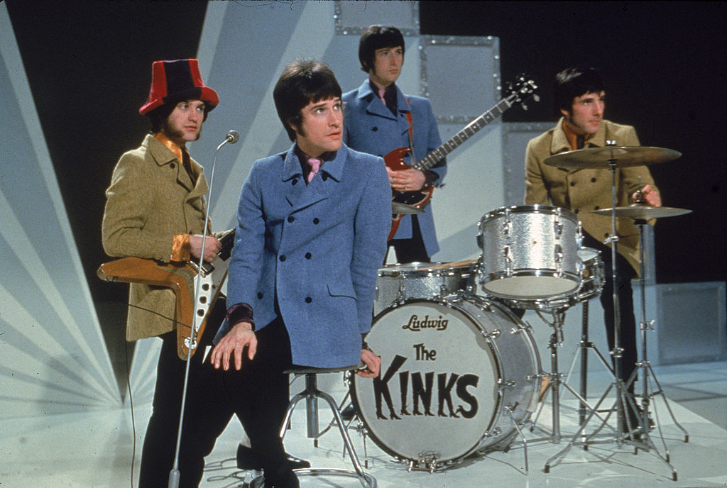 The Kinks preparing to perform on television