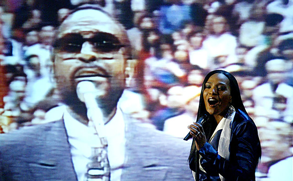 Nora Gaye doing a video duet with her father
