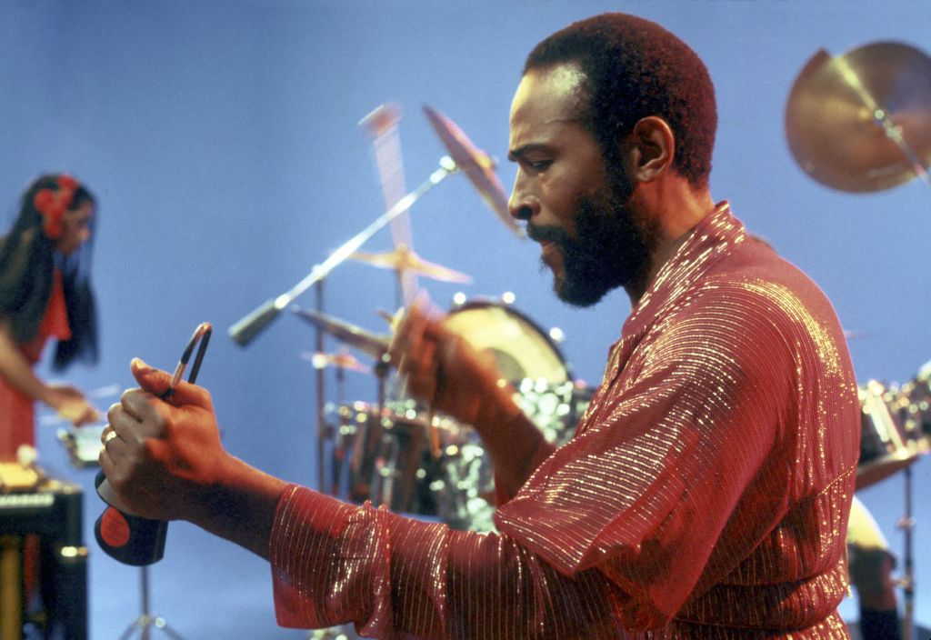 Marvin Gaye on stage in 1980