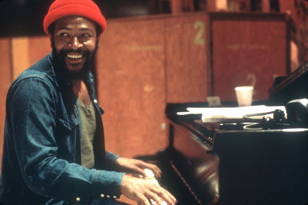 Marvin Gaye playing the piano
