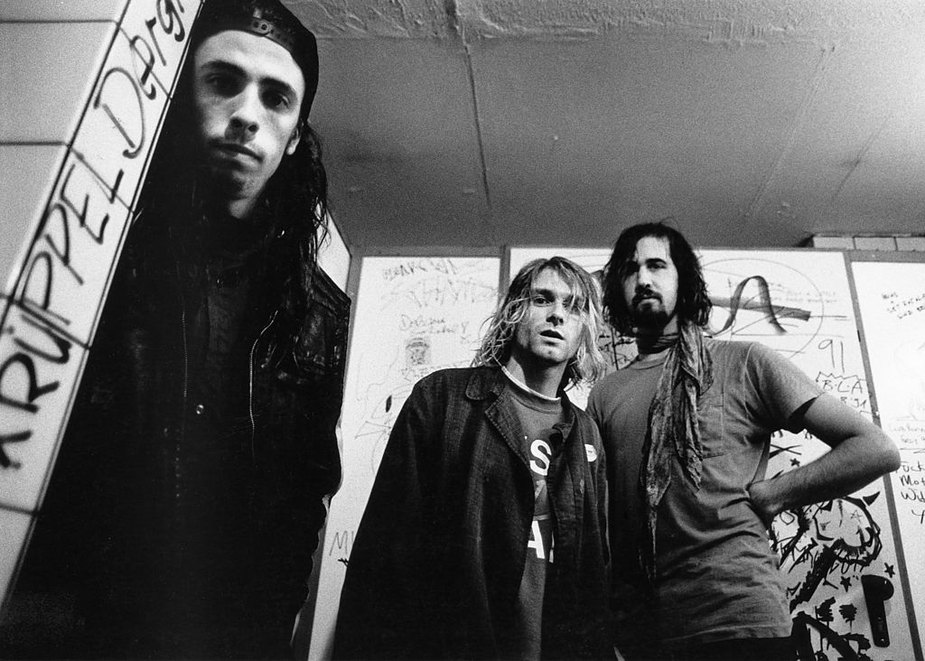 Nirvana during a photo shoot