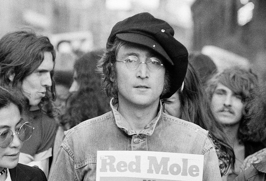 John Lennon at a rally