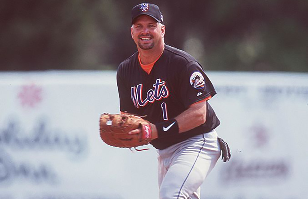 Garth Brooks playing baseball 