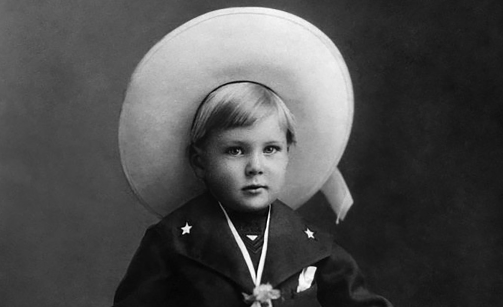 Cooper as a child