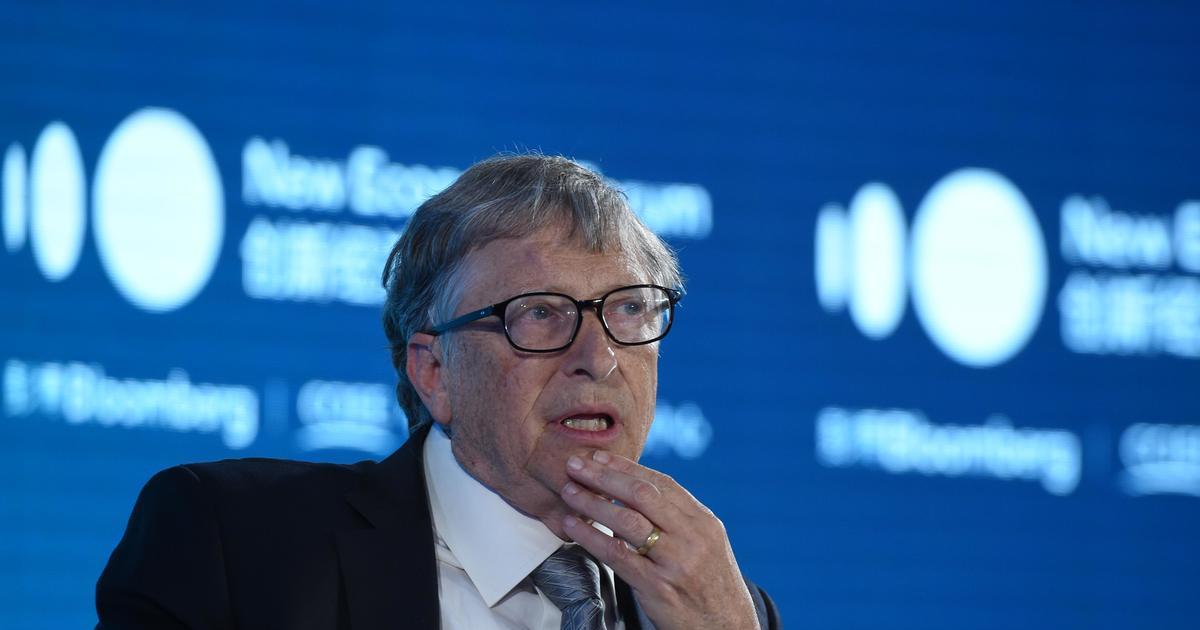 Bill Gates speaks during 2019 New Economy Forum