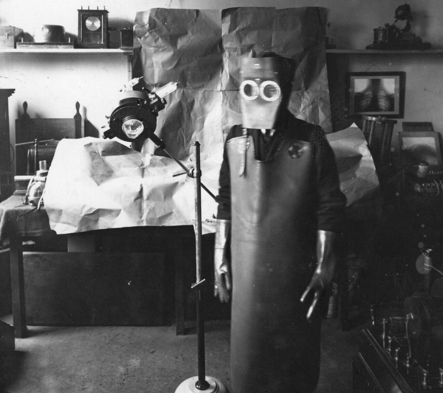 old x-ray protective gear