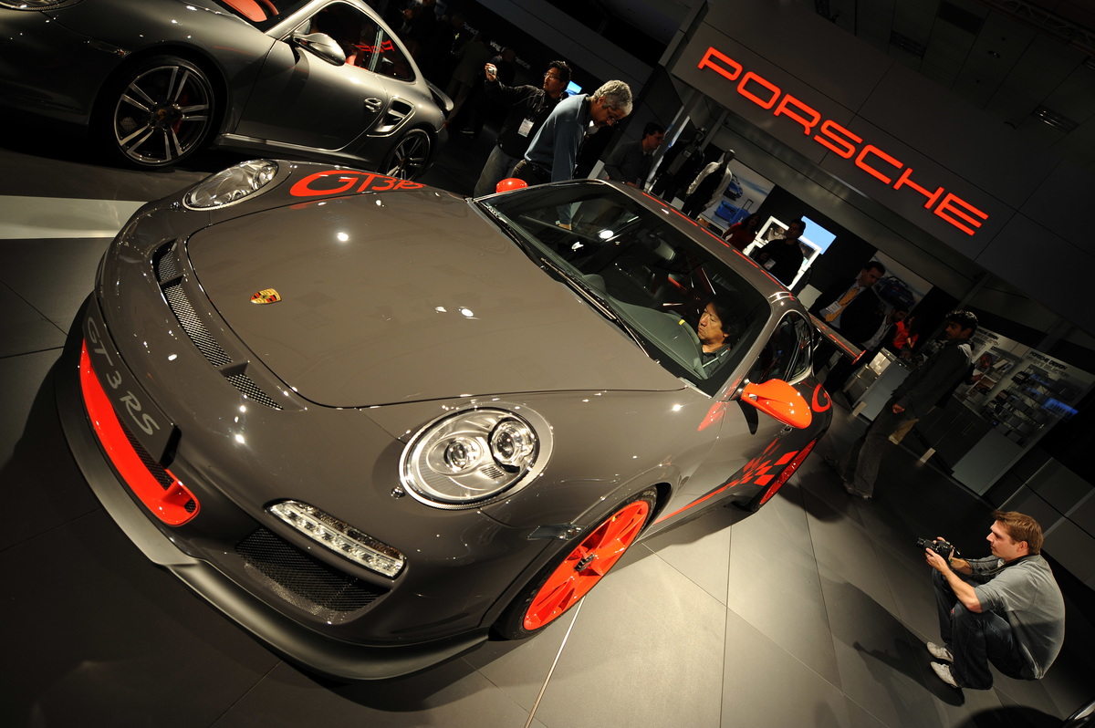 The new Porsche 911 GT3 RS is displayed