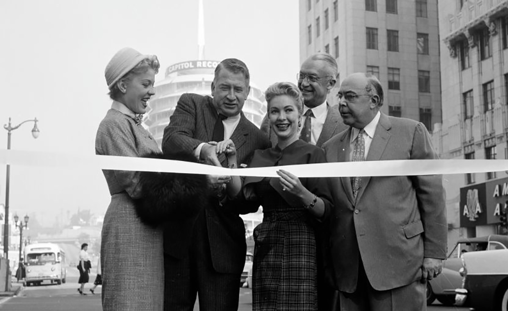 Cutting a ribbon