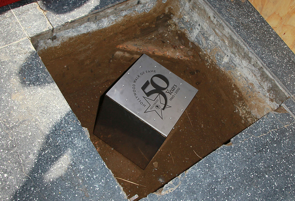 Time capsule being buried