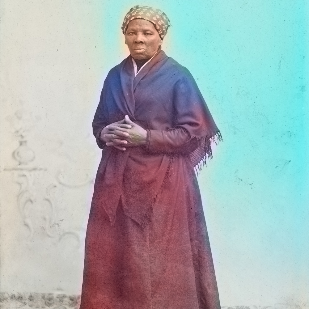 with her hands folded