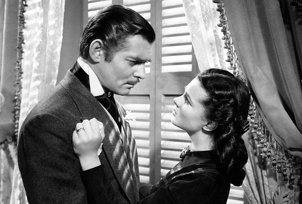 Gable and Vivien Leigh in Gone with the Wind