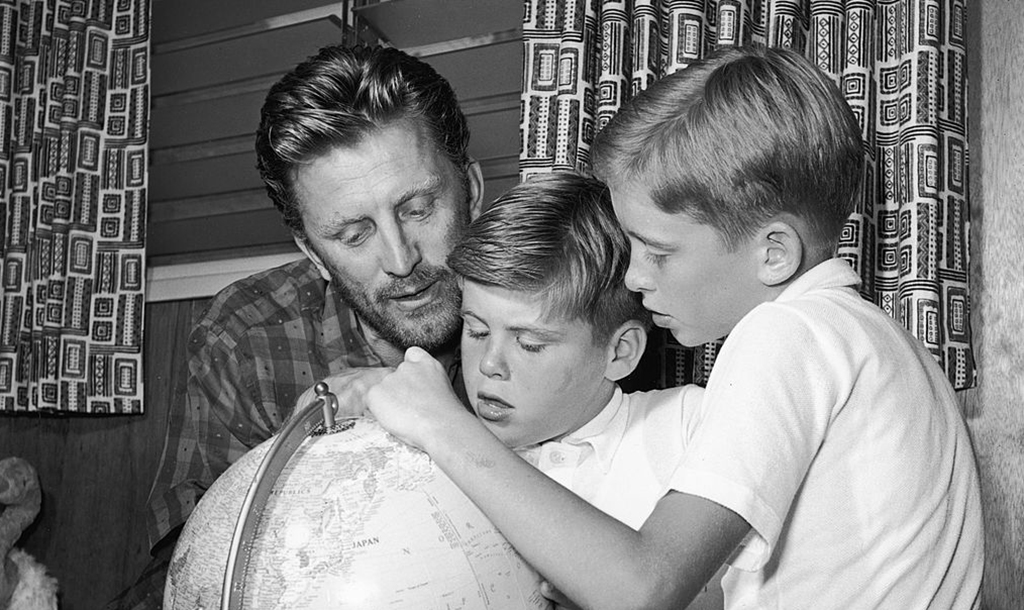 Douglas with his sons