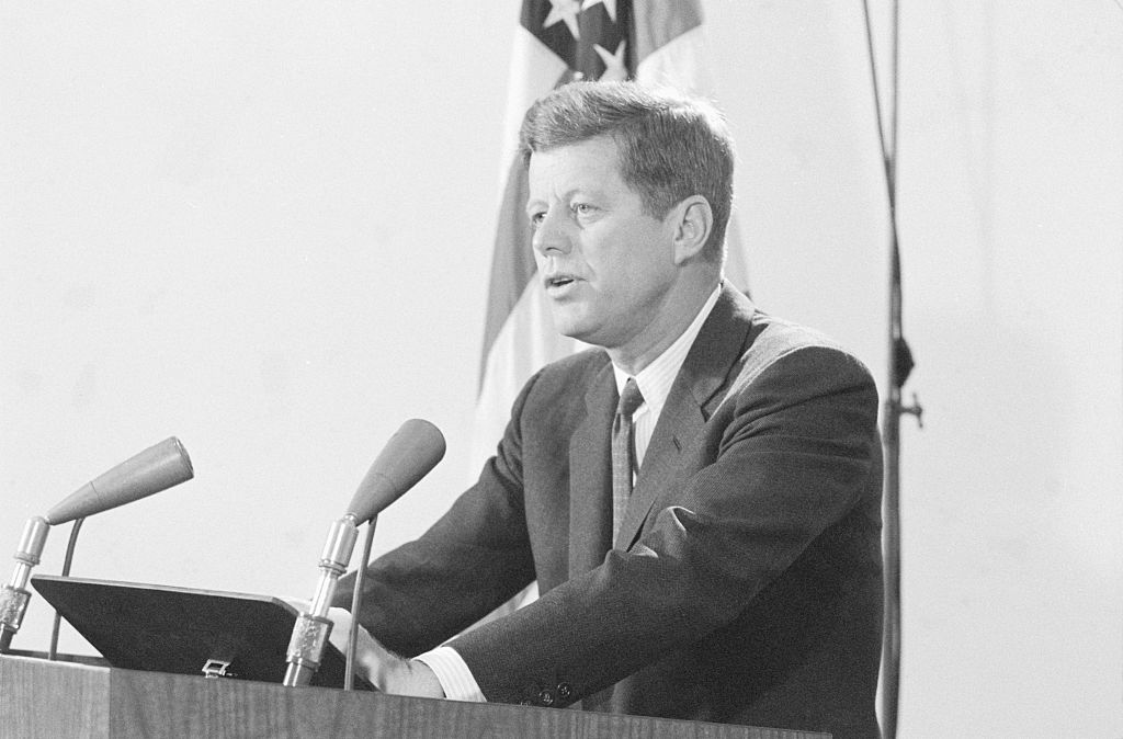 President Kennedy giving a speech